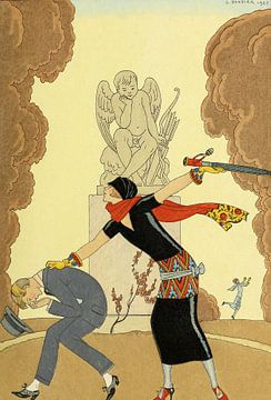 George Barbier - Falbalas et fanfreluches, La Colère (1925) by Peter Balan