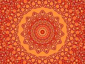 Vintage Joy (Retro figure and orange and ochre) by Caroline Lichthart thumbnail
