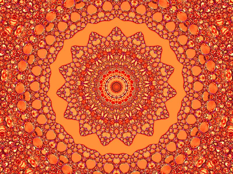 Vintage Joy (Retro figure and orange and ochre) by Caroline Lichthart