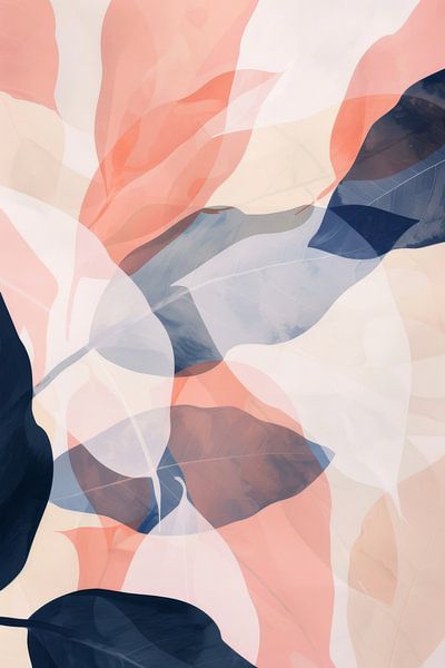 Kleurrijke bladeren in zacht licht van Poster Art Shop