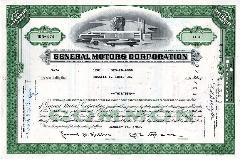 DK5-474 - General Motors Corporation by CountMonteCrypto NFT