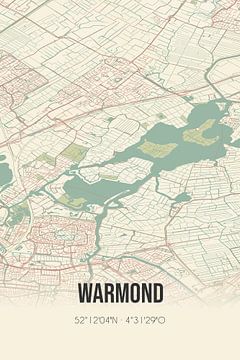 Vieille carte de Warmond (South Holland) sur Rezona