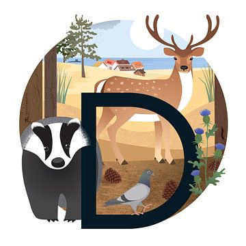 The badger in the dunes by Hannah Barrow