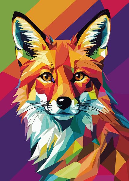 Rotfuchs Pop Art von MIROKKU