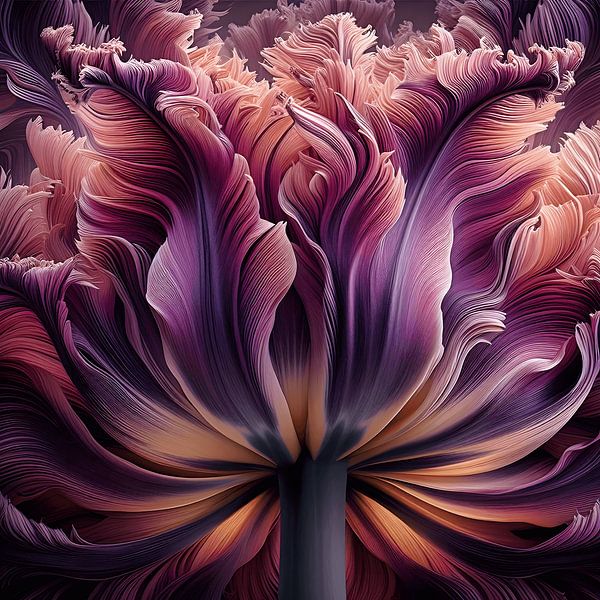 paars tulp gekruld van Jessica Berendsen