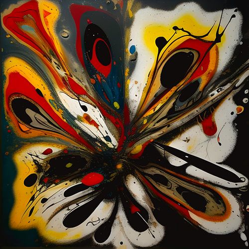 Deel 3 Opspattende vloeistoffen, abstract modern