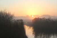 Beautiful sunrise in winter