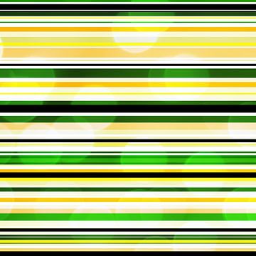 Striped art green yellow with bokeh by Patricia Verbruggen