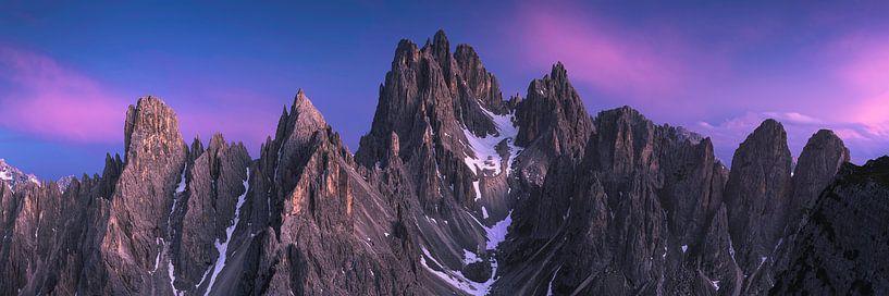 Dolomites Panorama Blue Hour 3:1 by Vincent Fennis