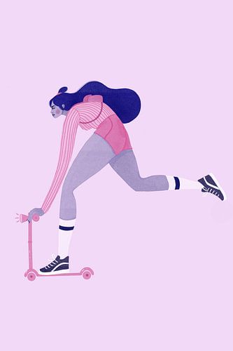 Scooteren naar het werk