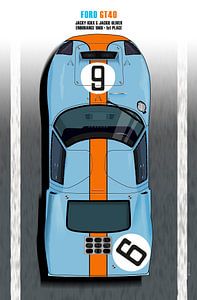 Ford GT40 Ickx + Oliver, LM 1969