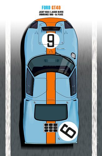 Ford GT40 Ickx + Oliver, LM 1969