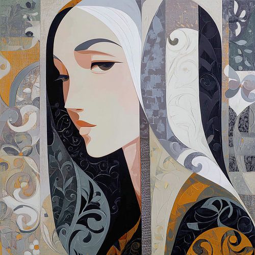 Femme abstraite | Femme avec motifs