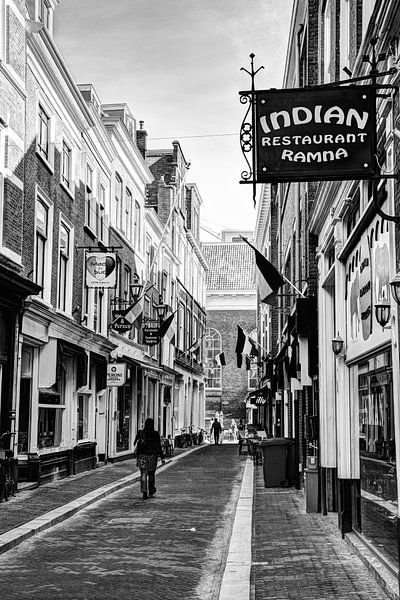 Inner city of The Hague Netherlands Black and White by Hendrik-Jan Kornelis