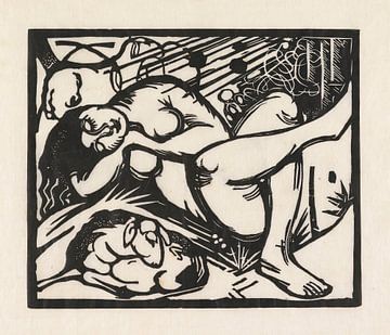 Slapende herderin (1912) van Franz Marc van Peter Balan