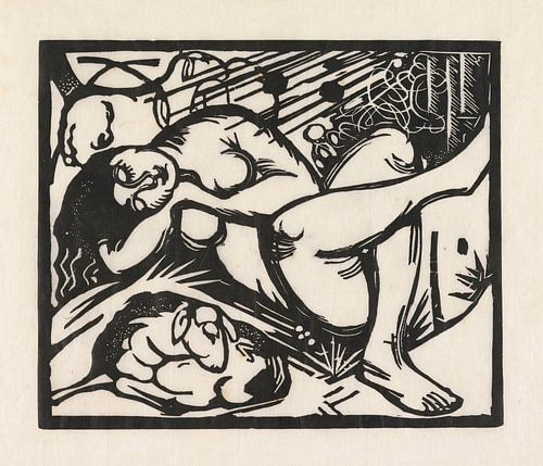 Schlafende Hirtin (1912) von Franz Marc