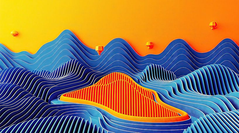 Bold 3D waves by Frank Heinz