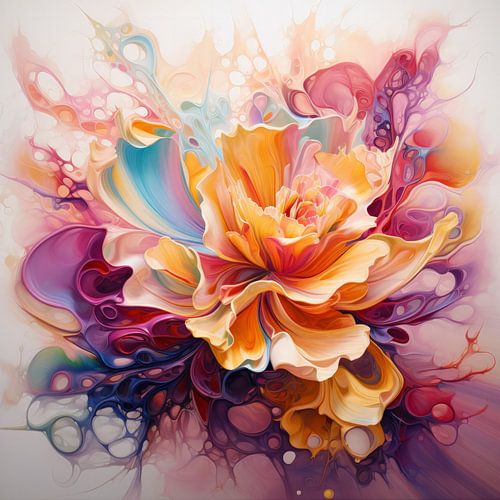 Fröhliche Blumenkunst