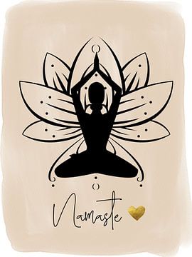 Namaste & Lotusblüte von ArtDesign by KBK