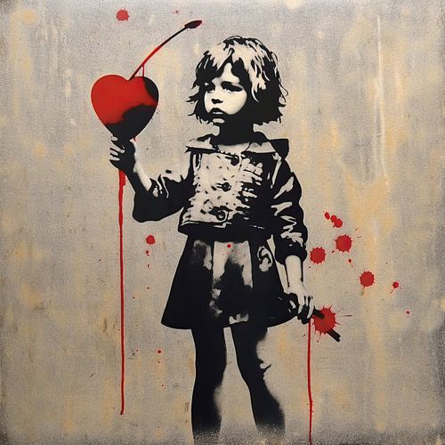 Coeur | Banksy Style | Graffiti