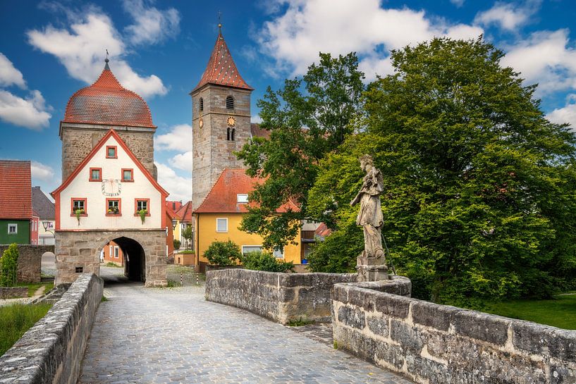 Historische Brücke zur Altstadt von Ornbau von ManfredFotos