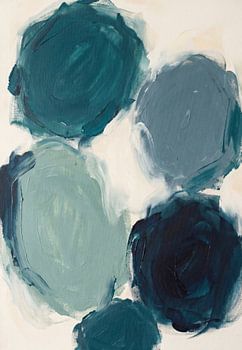 Deep Teal Drift – Organic Field II