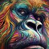 Psychedelische Kunst Gorilla von AIstatic