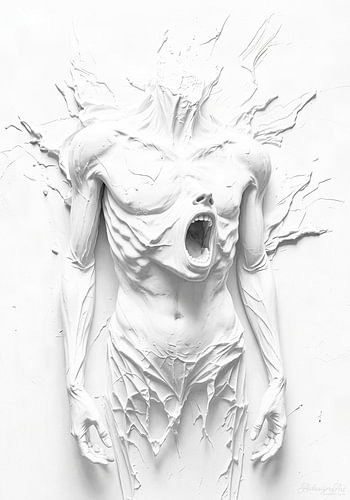 L'éclat du cri – Relief sculptural II