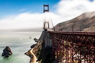 Golden Gate Bridge dans le brouillard sur Martijn Bravenboer Aperçu