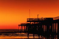 Zonsondergang op Pismo beach van Rolf Linnemeijer thumbnail