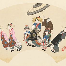 Motif from "Selected Masterpieces of the Ukiyo-e School" by Peter Balan