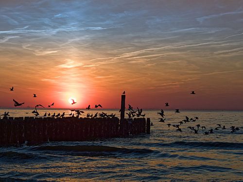 Hier aan de kust... zonsondergang van BHotography