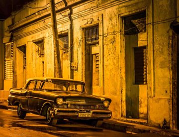 Classic Car, parkeren in de nacht van jovadre