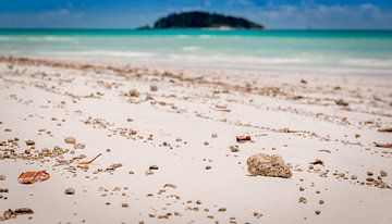 Whitehaven strand op de Whitsundays in Australië van Troy Wegman