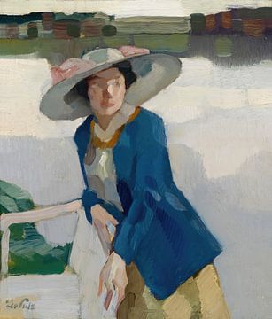 Leo Putz - Frieda au bord du lac de Langenburg (1909) sur Peter Balan