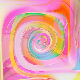 Caramelpop 35 - Spiralen Design Rosa Gelb von Claudia Gründler