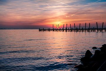 Zonsondergang Westeinderplassen Aalsmeer van Dutch Creator