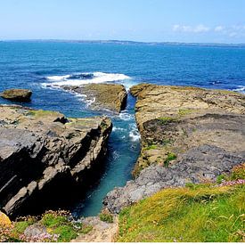 De wilde kust van Ierland op het schiereiland Hook Head van Thomas Zacharias