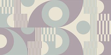 Retro Geometry: Serene Circles and Stripes no. 5 by Dina Dankers