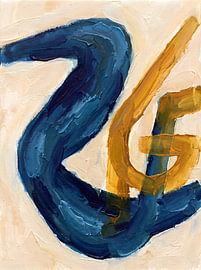 Abstract Blue Gold Flow