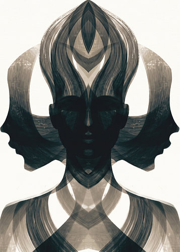 Symétrie intérieure – Portrait abstrait mystique