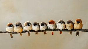 Gruppe Vögel