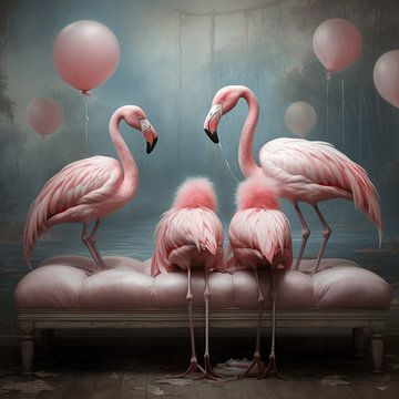 Flamingo's by Ton Kuijpers