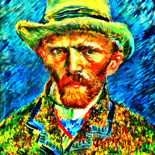 Selbstbildnis Vincent van Gogh (digital bearbeitet) par Theo van der Genugten