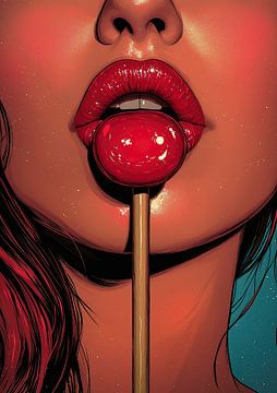 Sexy lippen met een snoepje van R Pevitanada