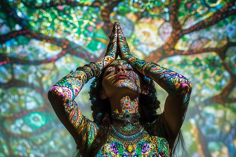 image spirituelle d'une femme dans la forêt par Egon Zitter