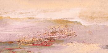 Ontspannend landschap in roze en beige