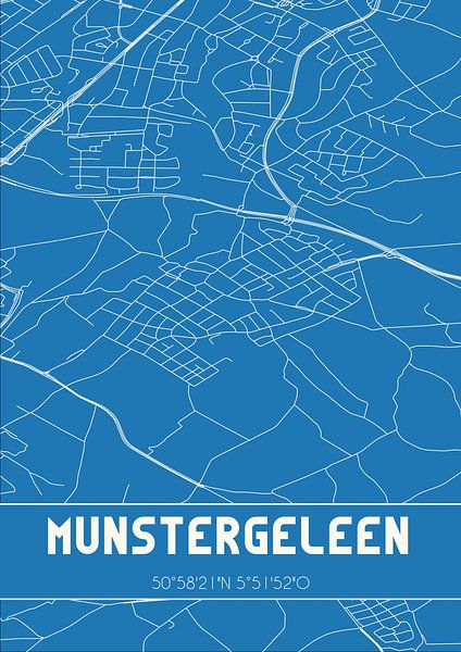 Blueprint | Map | Munstergeleen (Limburg) by Prints of Place