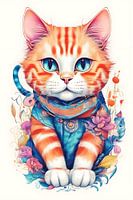 Cat illustration abstrak