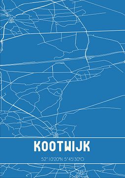 Blauwdruk | Landkaart | Kootwijk (Gelderland) van Rezona